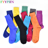 Mens Socks Cotton Breathable and Sweatproof Multicolor Four Seasons High Quality Black Dress Mens Crew Socks