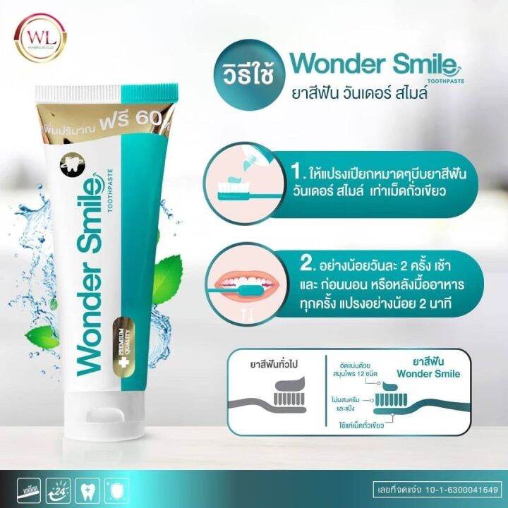 ยาสีฟัน-วันเดอร์สมายด์-wondersmile-ใช้แล้วใส่แมสไม่เหม็นน้ำลาย-ฟันขาวสะอาด-ลมหายใจหอมสดชื่น-ส่งฟรี