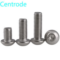 316 Stainless Steel Round Head Hexagonal Socket Machine Screws Pan Head Hex Socket Bolt M3M4M5M6 10PCS