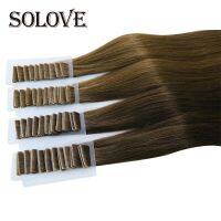 Straight PU Tape In Human Hair Extensions Natural Skin Weft Adhesive Invisible Tape Hair Brazilan Virgin Hair Extension 12"-26" Wig  Hair Extensions