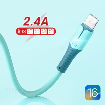 LED Indicator USB Cable For iPhone 14 13 12 11 Pro Max XR XS 8 7 6s 2.4A Fast Charging Cable USB Data Cable Phone Charger Cable Wall Chargers