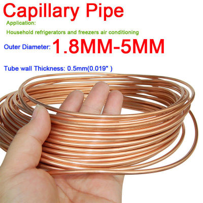 【big-discount】 Tone 1.2P Copper T2 Capillary 1M เครื่องทำความเย็นท่อ2MM 1.8MM 3.5MM Dia 2.5MM คอยล์5MM 1.6Mm วงจรไฟฟ้าและชิ้นส่วน