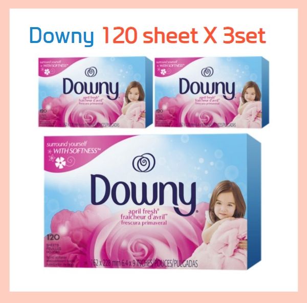 Downy (120 Sheets x 3set) April Fresh Fabric Softener Dryer Sheets | Lazada