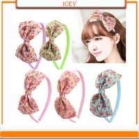 1pc Wreath Butterfly Bow Headbands Hoop Hairpin Floral Fabric Kids Women Hairbands Printing Headdress Hair Accessories Headwear