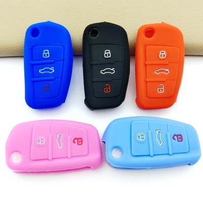huawe 3 Buttons Remote Control Key Case Cover For Audi A3 8L 8P A4 B6 B7 B8 A6 C5 C6 4F RS3 Q3 Q7 TT 8V S3 Auto Accessories Shell