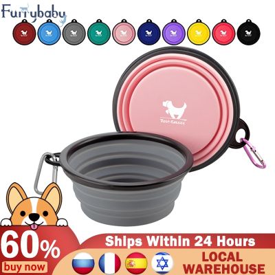 Furrybaby 1000ml Large Collapsible Dog Folding Silicone Bowl Outdoor Food Feeder Dish