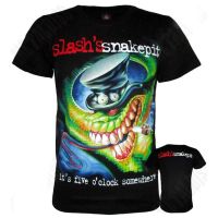 เสื้อวง SLASH Snakepit ดีไซน์หายาก RockYeah Rock Band ไซส์ S M L XL 2023