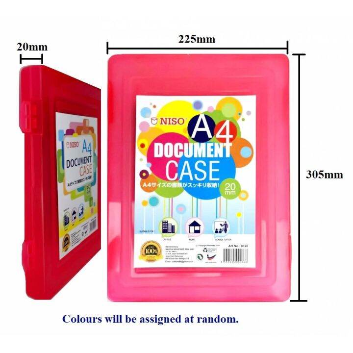 Niso 20MM 8120 A4 Size Plastic Document Case / Plastic Document Holder