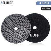 2pc/Lot 100mm black Buff polishing pads for polishing granitemarble and Engineered stone