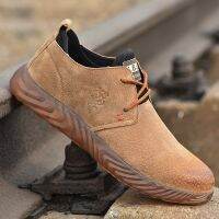 Outdoor Safety Boots Steel Toe MenWomen Work Sneakers Comfortable Slip On