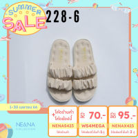 รองเท้าเเฟชั่นผู้หญิงเเบบเเตะสวมส้นเตี้ย No. 228-6 NE&amp;NA Collection Shoes