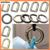 WENKEN 4pcs สีดำทองเงิน ประตูชุบเคลือบ ตะขอโลหะผสมสังกะสี กระเป๋าถือ carabiner purses คลิปหนีบตะขอ หัวเข็มขัดโอริงสำหรับฤดูใบไม้ผลิ กระเป๋าเข็มขัดหัวเข็มขัด