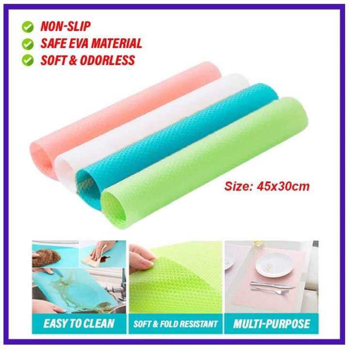 Silicon Placemat Antibacterial Refrigerator Pad Antifouling Moisture proof Mat Drawer Pads
