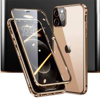 [2023] กันชนโลหะกระจกสองด้านเคสแม่เหล็กสำหรับ iPhone 11 12 Pro Max XR XS XSMAX 6 7 8 Plus SE2020 360ฝาครอบป้องกัน