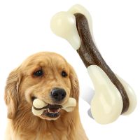 Dog Chew Toys Beef Flavor Dog Bones Chew Toys for Aggressive Chewers Nylon Made Durable Dog Bones for Teeth Cleaning&amp;Training Toys