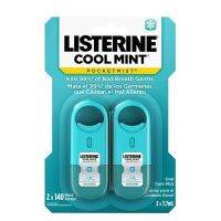 Listerine Pocketmist Cool Mint Oral Care Spray, Bad Breath, 7.7 mL, 2ct  สเปรย์ดับกลิ่นปาก แบบ 1 แพ็ค 2 ชิ้น