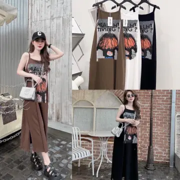 Váy Xuông 2 Dây Bản To, Váy Thiết Kế 2 Lớp Vải | Shopee Việt Nam