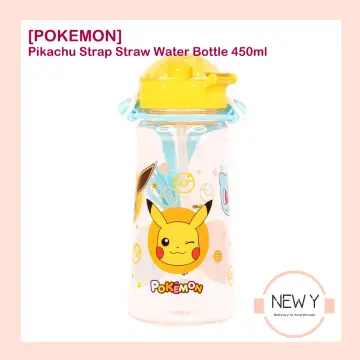  Silver Buffalo Pokemon Pikachu Patterned Reusable Plastic Straw  4-Piece Set,10x1.5x.25, Yellow/Blue : Health & Household