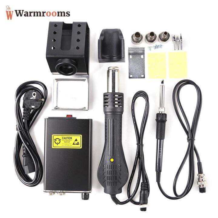 LED Display Electric Soldering Iron Hot Air Solder Station Kit DIY
