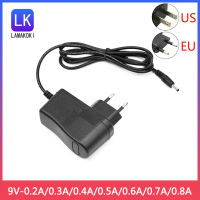 9V 300mA 400mA 500mA 600mA 200mA AC 100V-240V Switching Power Adapter Supply DC 3.5มม. X 1.35มม.A8032 US EU UK PLUGk Optional