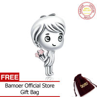 BAMOER 925เงินสเตอร์ลิงเด็กสาวตัวเล็ก Boy Original Charm สำหรับเดิม3มม. สร้อยข้อมือเครื่องประดับ DIY Charm BSC399