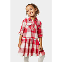 ชุดเดรสเด็กผู้หญิง Mothercare Checked Shirt Dress CD191