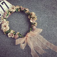 Headband Brown Hair Accessories Woman Hair Flower Crown Flower Crown Hair Wreath Garland Flower Headband