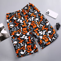 2023 New Original Beachwear Mens Large Quick Drying Loose Thin Five Cent Mens Shorts Sports Casual Floral Pants Popular Orange Camouflage