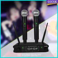 CCCUE ไมโครโฟนแบบไดนามิก UHF ไร้สายระบบไมโครโฟนคู่สำหรับคาราโอเกะงานแต่งงาน