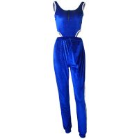 L3Womens Set Velvet Bodysuit Pencil Pants Suit Two Piece Set Sexy Street Casual Fashion Tracksuit Outfit