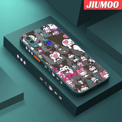 เคส JIUMOO สำหรับ Xiaomi Redmi Note 7 Note 7 Pro Note 7S เคส Note7ลายการ์ตูน Sanrio Kuromi เคสโทรศัพท์แบบแข็งด้านหลังเป็นฝ้าบางเฉียบขอบซิลิโคนนิ่มดีไซน์ใหม่เคสป้องกันเลนส์กล้องคลุมทั้งหมดกันกระแทก