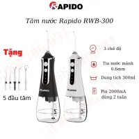 (HOT SALE) Máy Tăm nước cầm tay Rapido RWW 300 và RWB 300 bảo hành chính hãng 12 tháng dung tích 300ml -3 chế độ -5 đầu vòi