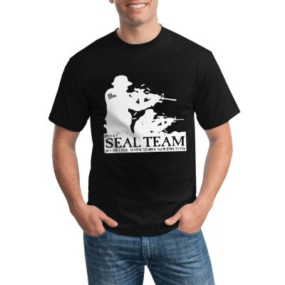 New Arrival Custom T-Shirt Seal Team Bw Army Special Forces Military Gildan 100% Cotton
