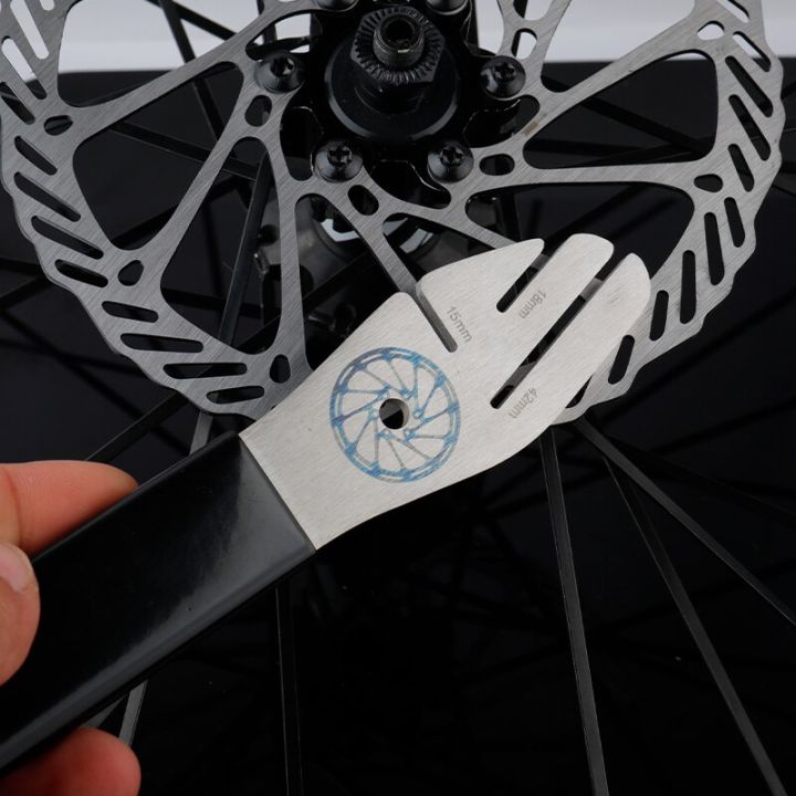 จักรยานดิสก์เบรกผ้า-truing-ประแจเบรกโรเตอร์การจัดตำแหน่งเครื่องมือปรับจักรยานโรเตอร์ซ่อมเครื่องมือ