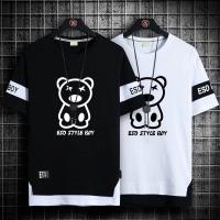 2022 New Mens T Shirts Korean Fashion Summer Streetwear Print T Shirt Casual Men Clothing Harajuku Short Sleeve Tops Tees Men