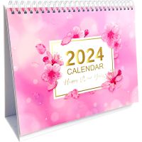 Desktop Calendar 2024 Monthly Cute Paper Calendars Office Desktop Table Small Standing Flip Vertical