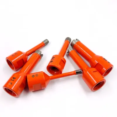 M14 thread angle grinder 6-16mm sintered core bit diamond hole saw bit for drilling marble granite tile ceramic concrete