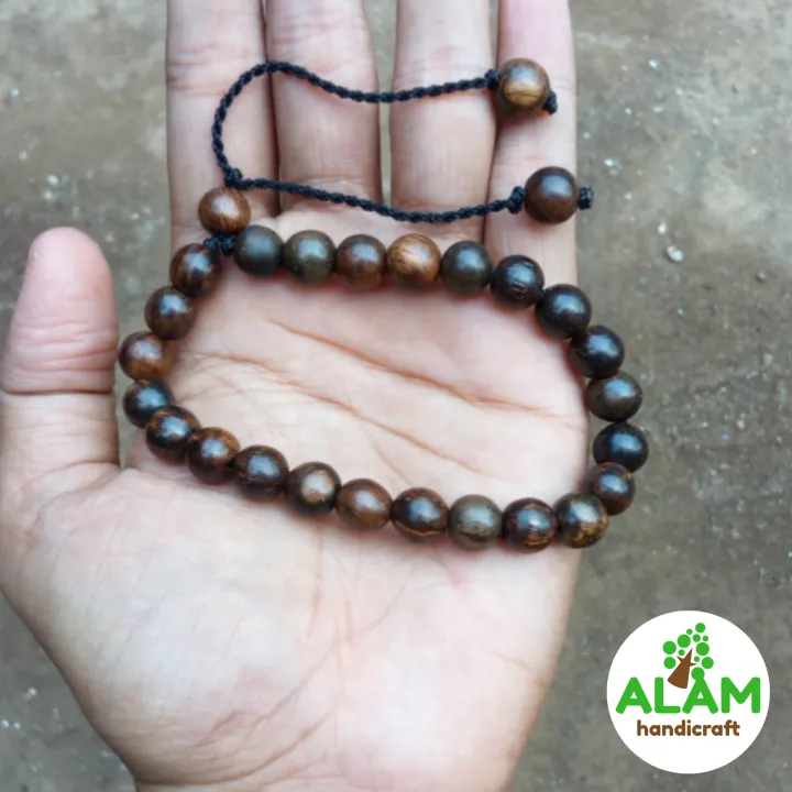 Gelang Kayu Gaharu Wangi Model Serut Mm Jenis Kayu Gaharu Ramin