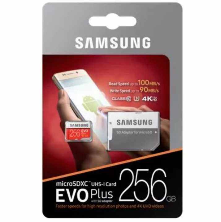 samsung 256gb evo plus class 10 uhs i microsdxc u3