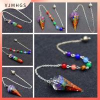 VJMHGS เครื่องประดับแฟชั่นเครื่องประดับ จี้ลูกตุ้มเรกิ 7 Chakra orgonite ของขวัญสำหรับเด็ก คริสตัลรักษารักษา การออกแบบใหม่ โซ่ห่วงโซ่ หินอัญมณีหิน