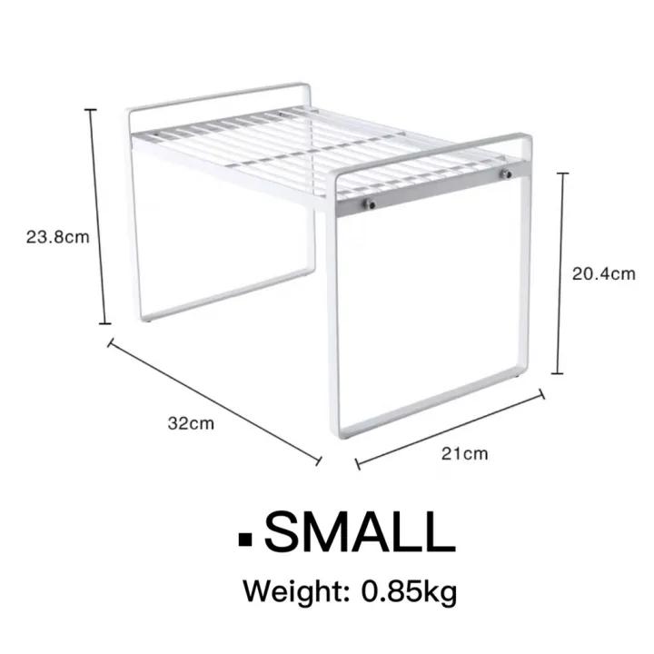 DXL White Iron Rack NonPerforated Layered Floor Seasoning Rack Kitchen
