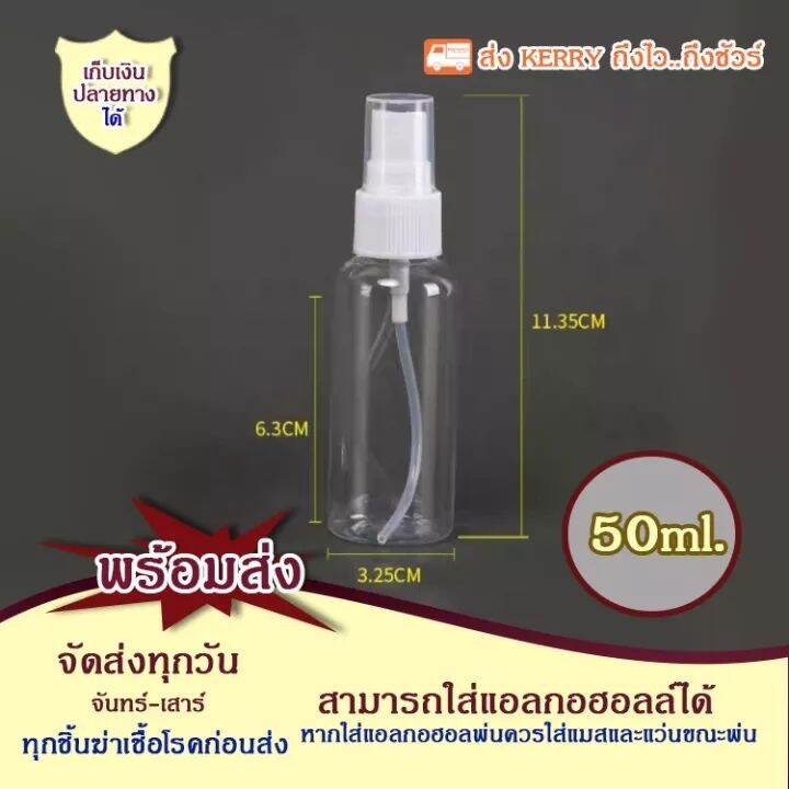 ขวดสเปรย์พลาสติกใส-แบบพกพา-ขนาด-50ml-30ml-100ml-ขวดสเปรย์เปล่า-ขวดสเปรย์ใส-ขวดสเปรย์พลาสติก-ขวดสเปรย์-ขวดสเปรย์พลาสติก-plastic-round-spray-bottle