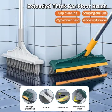 Floor Scrub Brush Broom Stiff Bristles Crevice Scrubber for Tile