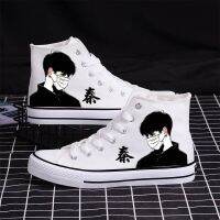 ∏✧  2022 Devon community joint Qin Xiaoxian hand-painted shoes who spring high around to help with strong personality graffiti canvas shoes to school