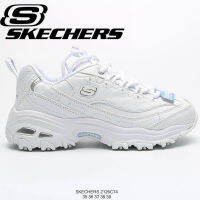 100% Original Skechersॣ รองเท้าผ้าใบสตรีวินเทจหนาแต่เพียงผู้เดียวแพนด้ารองเท้าวิ่งสีขาวสบาย ๆ