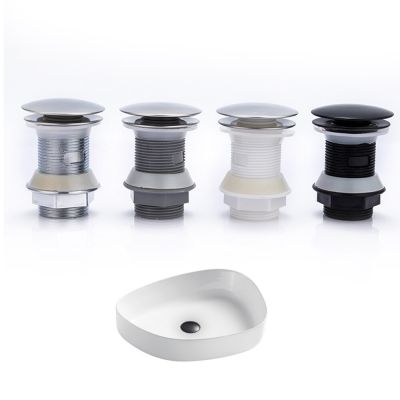 New PP Basin Drain Bathroom Sink Pop Up Push Open Waste Filter Stopper Set Black Washbasin Hose Accessory Toilte Renovation  by Hs2023