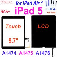 【SALE】 soliwica1988 หน้าจอ LCD ดิจิไทเซอร์แบบสัมผัสสำหรับ iPad,หน้าจอ LCD AAA + iPad 5สำหรับ9.7นิ้ว iPad Air 1 A1474 A1475 A1476สำหรับ iPad Air IPad5