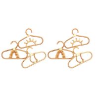 6Pcs Rattan Kids Hanger Kids Garments Organizer Rack Hat Hanging Hook Wall Hooks Kids Hanger