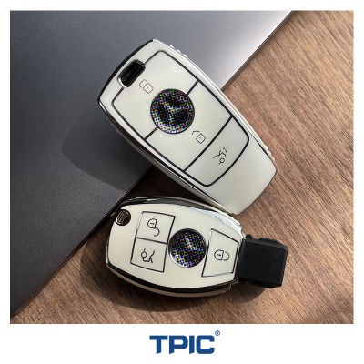 อุปกรณ์ป้องกันฝาครอบเคสกุญแจรถยนต์ TPU TPU แบบนิ่ม TPU สำหรับ Mercedes Benz E C G M R S Class W212 W204 W176ซีแอลเอจีแอลเอเอเอ็มจี GLC อุปกรณ์เสริมรถยนต์