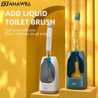 AHAWILL Silicone Toilet Brush No Dead Corners Household Wash Toilet Cleaning Soft Bristle Creative Refill Bathroom Accessories